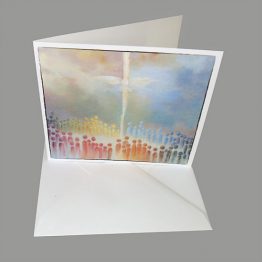 Schilderijkaart De Hemel geopend, Pinksteren, Heilige Geest, Kunstkaarten Atelier for Hope Doetinchem