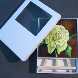 Mini Schilderij Gele Roos Atelier for Hope Kunstkado artikelen