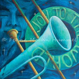 Bijbels Schilderij Joy to the World, Christelijke boodschap Atelier for Hope Doeitnchem